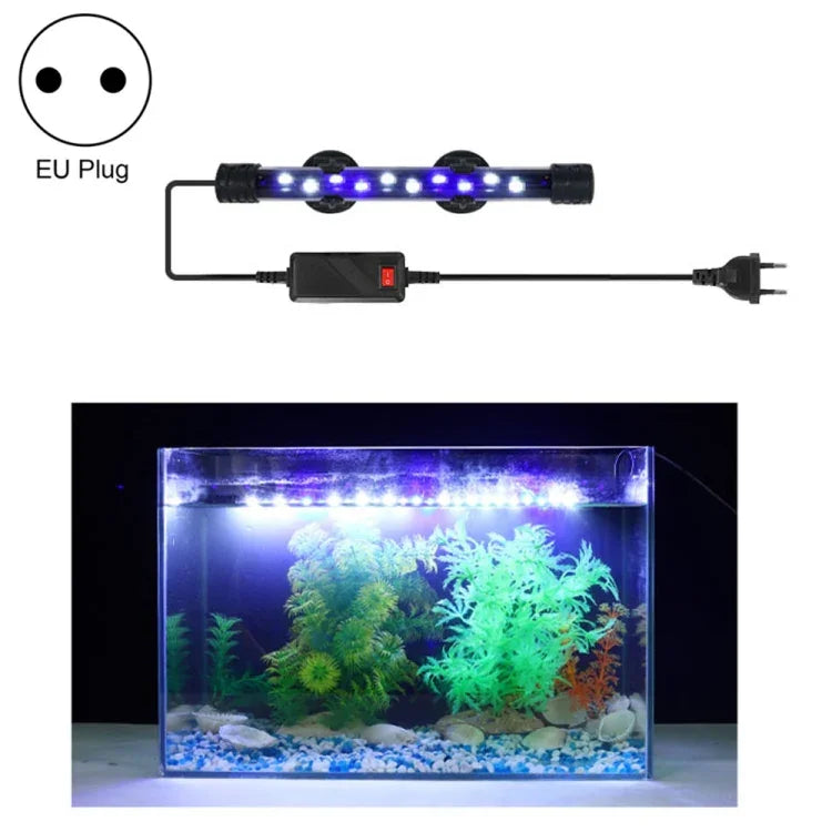 Luz LED para Mergulho em Aquário 90-260V, Luz Azul+Branca Q20BW, Q30BW, Q40BW, Q50BW, Q60BW, Luz RGB Q20CF, Q30CF, Q40CF, Q50CF