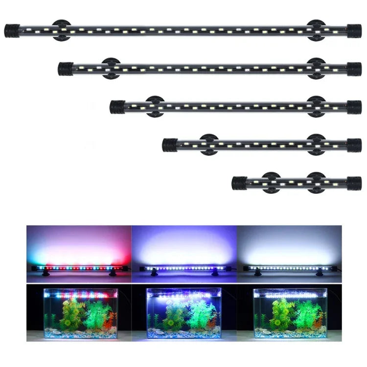 Luz LED para Mergulho em Aquário 90-260V, Luz Azul+Branca Q20BW, Q30BW, Q40BW, Q50BW, Q60BW, Luz RGB Q20CF, Q30CF, Q40CF, Q50CF