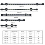 Luz LED para Mergulho em Aquário 90-260V, Luz Azul+Branca Q20BW, Q30BW, Q40BW, Q50BW, Q60BW, Luz RGB Q20CF, Q30CF, Q40CF, Q50CF
