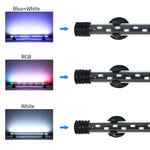 Luz LED para Mergulho em Aquário 90-260V, Luz Azul+Branca Q20BW, Q30BW, Q40BW, Q50BW, Q60BW, Luz RGB Q20CF, Q30CF, Q40CF, Q50CF