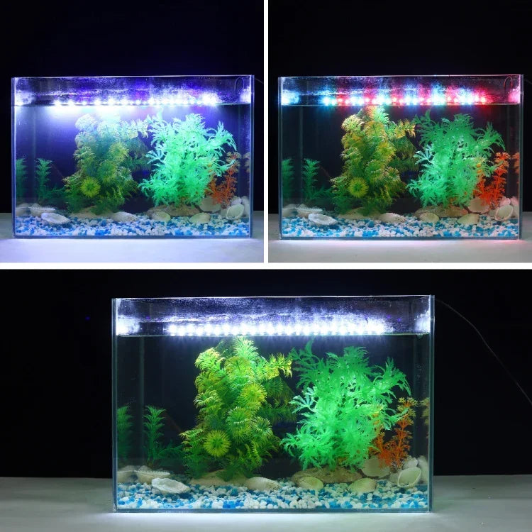 Luz LED para Mergulho em Aquário 90-260V, Luz Azul+Branca Q20BW, Q30BW, Q40BW, Q50BW, Q60BW, Luz RGB Q20CF, Q30CF, Q40CF, Q50CF