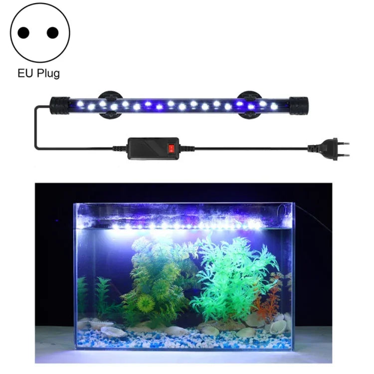Luz LED para Mergulho em Aquário 90-260V, Luz Azul+Branca Q20BW, Q30BW, Q40BW, Q50BW, Q60BW, Luz RGB Q20CF, Q30CF, Q40CF, Q50CF