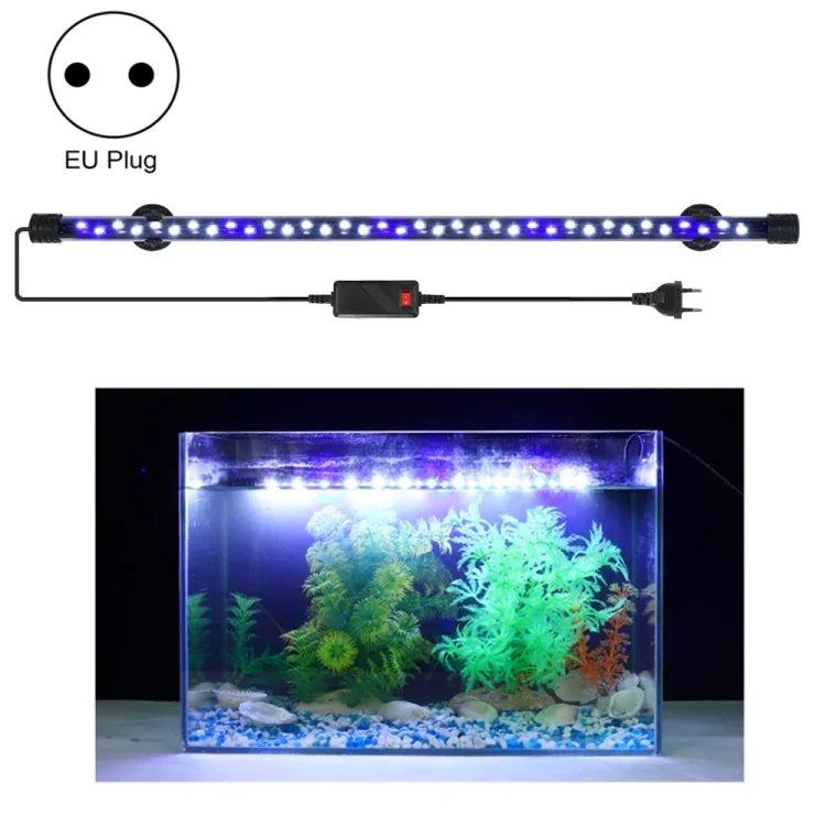 Luz LED para Mergulho em Aquário 90-260V, Luz Azul+Branca Q20BW, Q30BW, Q40BW, Q50BW, Q60BW, Luz RGB Q20CF, Q30CF, Q40CF, Q50CF