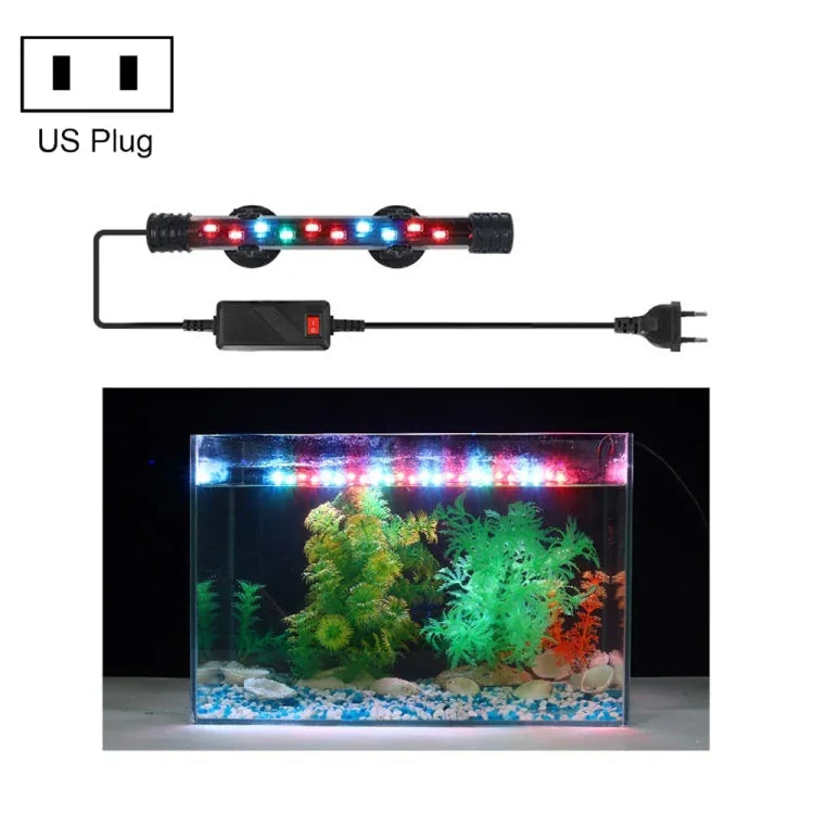 Luz LED para Mergulho em Aquário 90-260V, Luz Azul+Branca Q20BW, Q30BW, Q40BW, Q50BW, Q60BW, Luz RGB Q20CF, Q30CF, Q40CF, Q50CF
