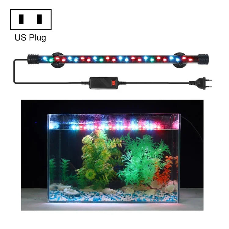 Luz LED para Mergulho em Aquário 90-260V, Luz Azul+Branca Q20BW, Q30BW, Q40BW, Q50BW, Q60BW, Luz RGB Q20CF, Q30CF, Q40CF, Q50CF