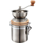 Moedor Manual de Grãos de Café Doméstico com Manivela em Aço Inoxidável, Manivela