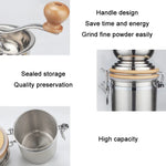 Moedor Manual de Grãos de Café Doméstico com Manivela em Aço Inoxidável, Manivela