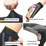 1 Par de Luvas de Ciclismo QX0002 Esportivas com Proteção Solar, Ecrã Tátil, Antiderrapantes, Resistentes ao Desgaste e Absorventes de Choque, L