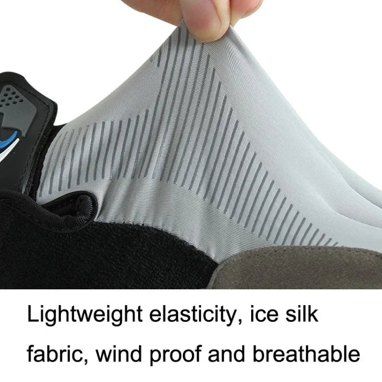 1 Par de Luvas de Ciclismo QX0002 Esportivas com Proteção Solar, Ecrã Tátil, Antiderrapantes, Resistentes ao Desgaste e Absorventes de Choque, L