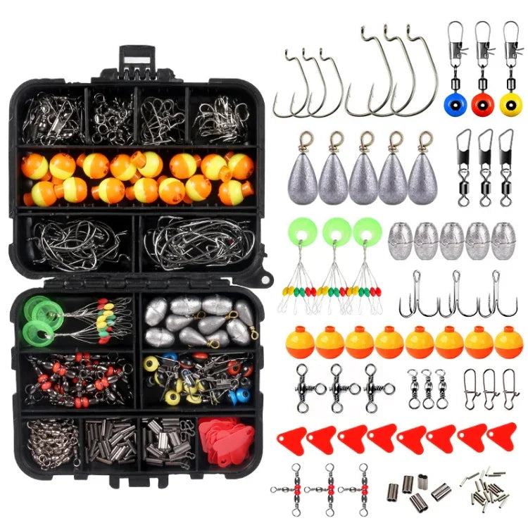 263 Peças / Conjunto T0196 Pequenos Acessórios de Pesca com Flutuador em Forma de Bola, Equipamento de Pesca com Pedra Flutuante
