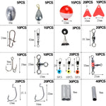 263 Peças / Conjunto T0196 Pequenos Acessórios de Pesca com Flutuador em Forma de Bola, Equipamento de Pesca com Pedra Flutuante