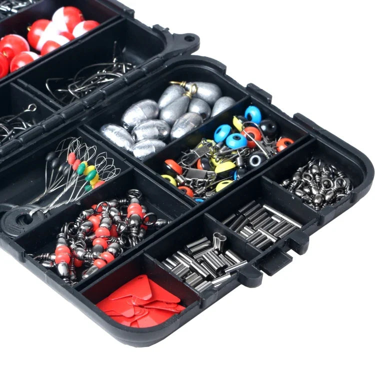 263 Peças / Conjunto T0196 Pequenos Acessórios de Pesca com Flutuador em Forma de Bola, Equipamento de Pesca com Pedra Flutuante