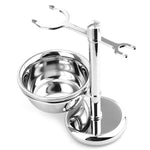 Men Manual Vintage Metal Shaver Stand Set