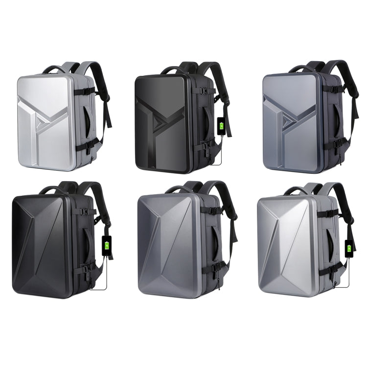 Mochila de Casca Rígida Expansível, Impermeável e de Grande Capacidade com Porta USB para Carregamento, 161 Cinzento Claro, 161 Preto, 161 Cinzento Escuro, 162 Preto, 162 Cinzento Profundo, 162 Cinzento Claro