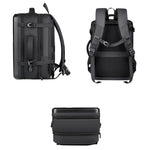 Mochila de Casca Rígida Expansível, Impermeável e de Grande Capacidade com Porta USB para Carregamento, 161 Cinzento Claro, 161 Preto, 161 Cinzento Escuro, 162 Preto, 162 Cinzento Profundo, 162 Cinzento Claro