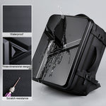 Mochila de Casca Rígida Expansível, Impermeável e de Grande Capacidade com Porta USB para Carregamento, 161 Cinzento Claro, 161 Preto, 161 Cinzento Escuro, 162 Preto, 162 Cinzento Profundo, 162 Cinzento Claro