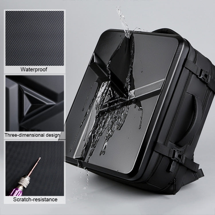 Mochila de Casca Rígida Expansível, Impermeável e de Grande Capacidade com Porta USB para Carregamento, 161 Cinzento Claro, 161 Preto, 161 Cinzento Escuro, 162 Preto, 162 Cinzento Profundo, 162 Cinzento Claro