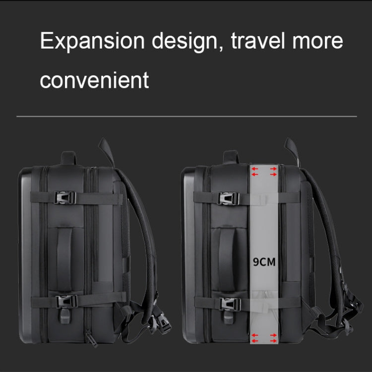 Mochila de Casca Rígida Expansível, Impermeável e de Grande Capacidade com Porta USB para Carregamento, 161 Cinzento Claro, 161 Preto, 161 Cinzento Escuro, 162 Preto, 162 Cinzento Profundo, 162 Cinzento Claro