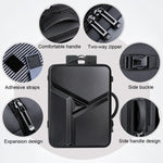 Mochila de Casca Rígida Expansível, Impermeável e de Grande Capacidade com Porta USB para Carregamento, 161 Cinzento Claro, 161 Preto, 161 Cinzento Escuro, 162 Preto, 162 Cinzento Profundo, 162 Cinzento Claro