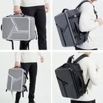 Mochila de Casca Rígida Expansível, Impermeável e de Grande Capacidade com Porta USB para Carregamento, 161 Cinzento Claro, 161 Preto, 161 Cinzento Escuro, 162 Preto, 162 Cinzento Profundo, 162 Cinzento Claro