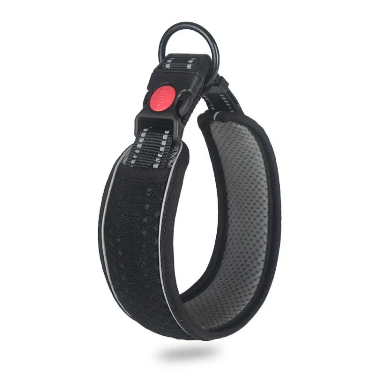Colar de Pescoço para Cão em Rede de Favo de Mel Respirável Refletor Colar Anti-Estrangulamento, XS, S, M, L, XL