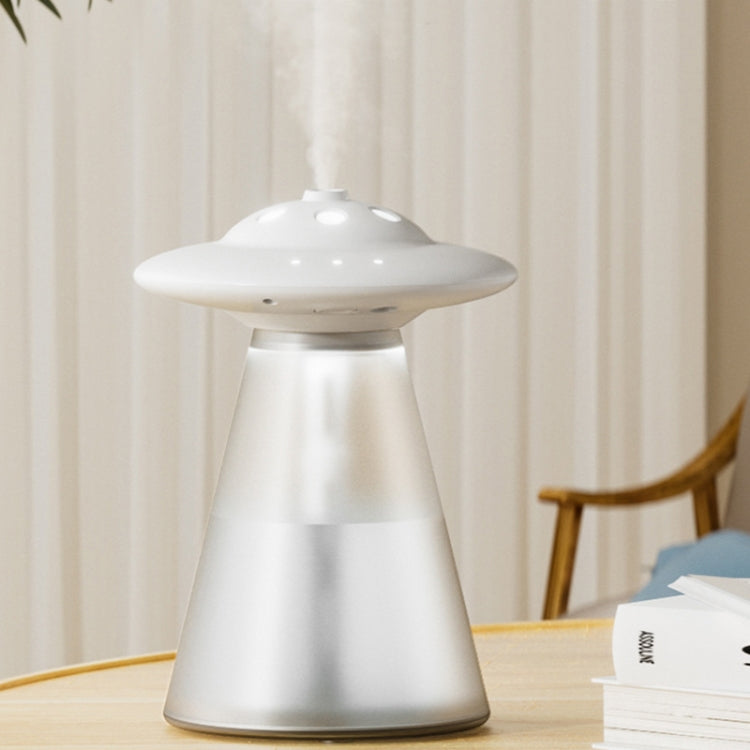 Humidificador FX-041 em Forma de OVNI com Luz Noturna USB, Branco Marfim, Verde Oceano, Azul Claro
