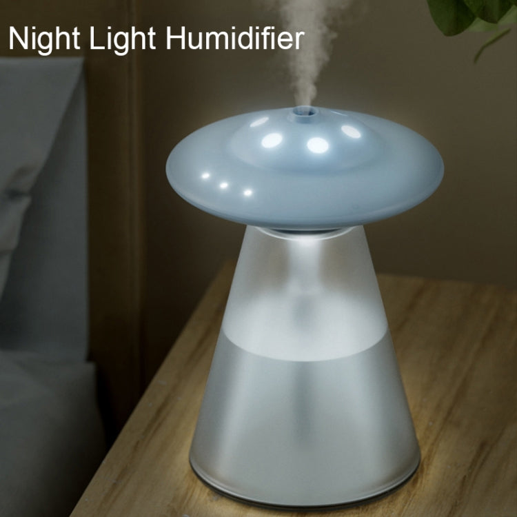 Humidificador FX-041 em Forma de OVNI com Luz Noturna USB, Branco Marfim, Verde Oceano, Azul Claro