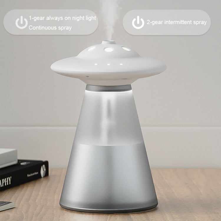 Humidificador FX-041 em Forma de OVNI com Luz Noturna USB, Branco Marfim, Verde Oceano, Azul Claro