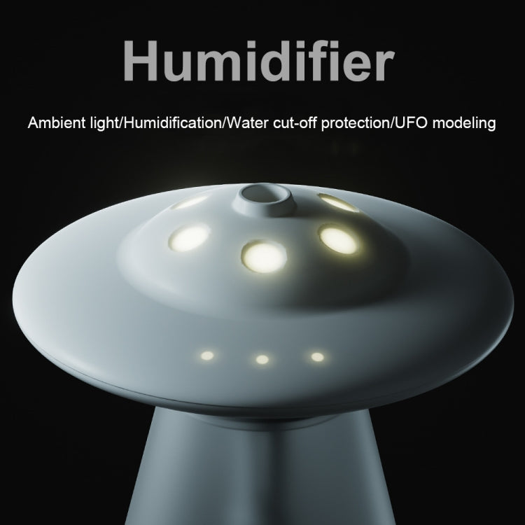 Humidificador FX-041 em Forma de OVNI com Luz Noturna USB, Branco Marfim, Verde Oceano, Azul Claro