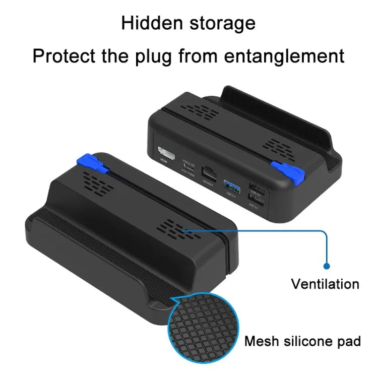 PGTECH For Steam Deck Game Console Base Support Data Transmission With Network Port, PGTECH Game Console Base