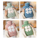 Bolsa portátil de água quente em peluche com desenho animado, 500ML rosa, 500ML azul, 1000ML azul, 1000ML verde, 1000ML verde menta, 1000ML com inserção amarela, 1000ML com inserção verde