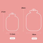 Bolsa portátil de água quente em peluche com desenho animado, 500ML rosa, 500ML azul, 1000ML azul, 1000ML verde, 1000ML verde menta, 1000ML com inserção amarela, 1000ML com inserção verde
