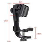 2 Peças de Suporte de Microfone com Clipe Ajustável para Aro de Bateria, M00661