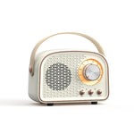 DW21 Altifalante Rádio Vintage BT Suporte Cartão TF/U Disk para Reproduzir, Branco, Verde Escuro, Verde Claro, Rosa, Grão de Madeira