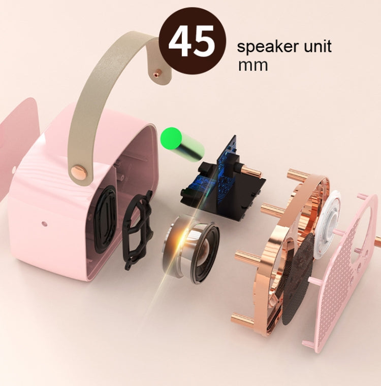 DW21 Altifalante Rádio Vintage BT Suporte Cartão TF/U Disk para Reproduzir, Branco, Verde Escuro, Verde Claro, Rosa, Grão de Madeira