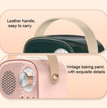 DW21 Altifalante Rádio Vintage BT Suporte Cartão TF/U Disk para Reproduzir, Branco, Verde Escuro, Verde Claro, Rosa, Grão de Madeira