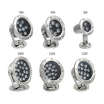 Luz LED Subaquática para Piscina, Lago de Peixes, Fonte, Impermeável para Paisagismo, 3W, 6W, 9W, 12W, 18W, 24W