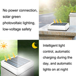 Lâmpada de Coluna Solar Exterior TS-S5306 IP68 à Prova de Água para Relvado e Jardim, Estilo:, Interruptor de Três Cores, Gradiente RGB + Cor Fixa