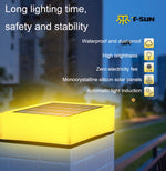 Lâmpada de Coluna Solar Exterior TS-S5306 IP68 à Prova de Água para Relvado e Jardim, Estilo:, Interruptor de Três Cores, Gradiente RGB + Cor Fixa