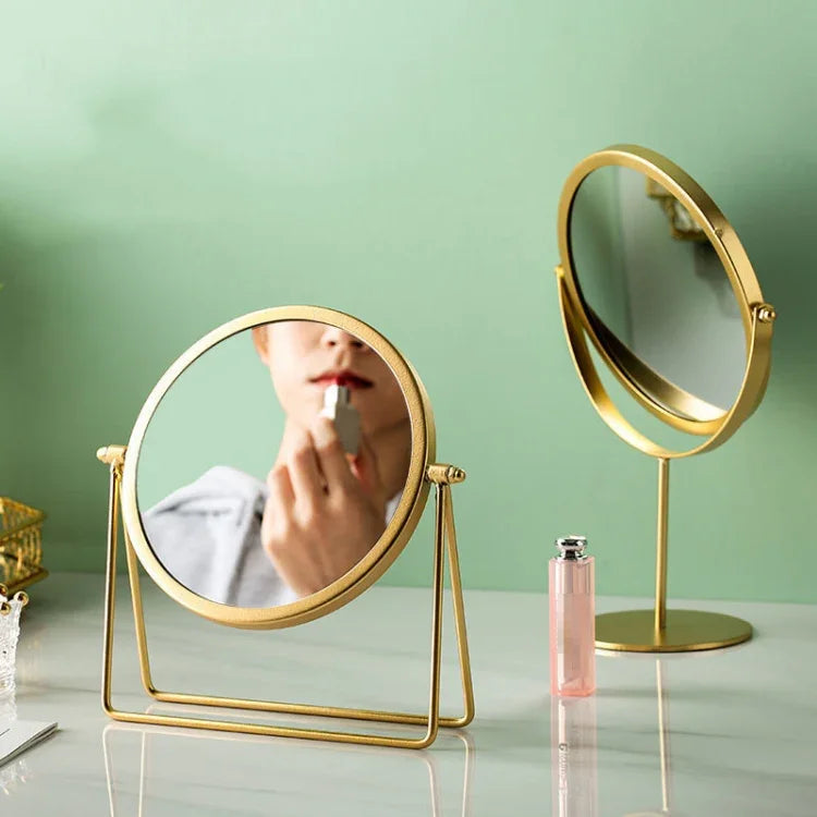 Espelho de Maquilhagem de Secretária Simples e Portátil, Espelho Giratório para Vestir, Estilo:, Modelo Alto Dourado, Modelo com Suporte Dourado, Modelo Alto Preto, Modelo com Suporte Preto