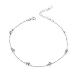 Tornozeleira de Prata S925 Banhada a Ouro Branco SCT005