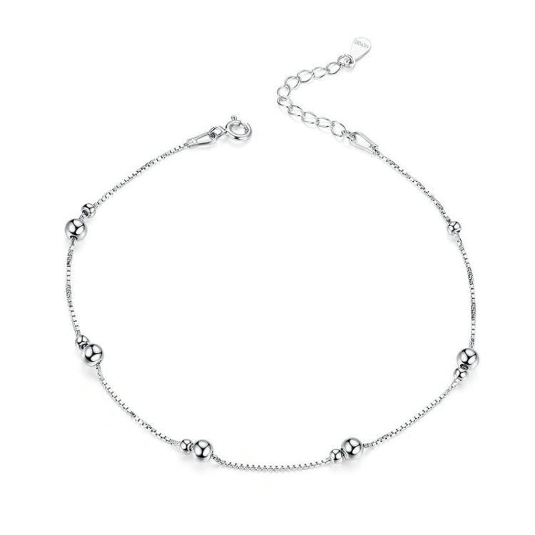 Tornozeleira de Prata S925 Banhada a Ouro Branco SCT005