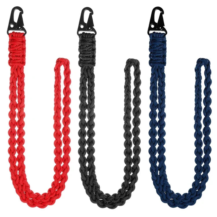 QD-258 Cordão Multifuncional para Exterior com Fivela Metálica Trançada à Mão para Paraquedistas, Cordões para Paraquedistas QD-258 (Vermelho), Cordões para Paraquedistas QD-258 (Preto), Cordões para Paraquedistas QD-258 (Azul Escuro)