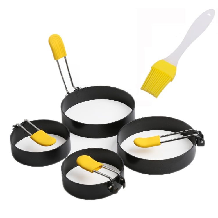 Conjunto de 4 Anéis Anti-Quentes para Ovos, Molde Redondo Antiaderente para Ovos Fritos, Conjunto de 4 Anti-Quente