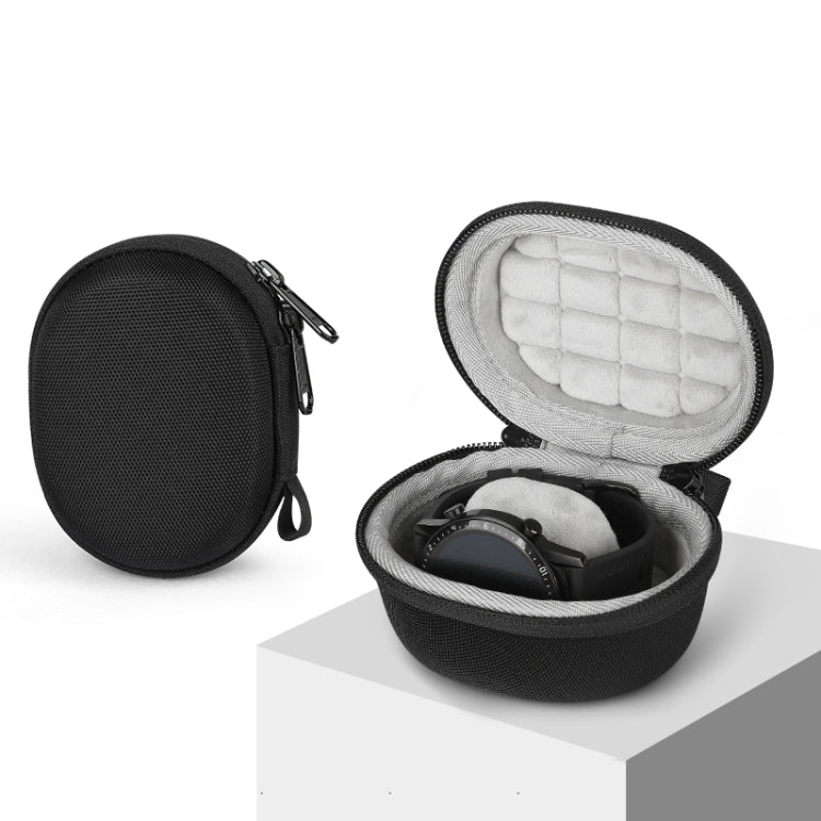 Estojo de Armazenamento EVA para Smartwatch Bolsa Universal de Armazenamento para Relógio em Pêlo com Mosquetão, Preto, Azul, Laranja