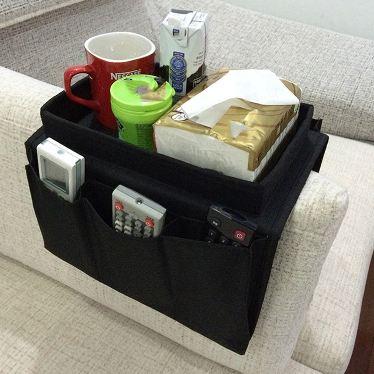 Bolsa de Pendurar para Braço de Sofá em Tecido Oxford SF001, Armazenamento Doméstico, Tecido Oxford Bege, Tecido Oxford Preto, Tecido Oxford Castanho