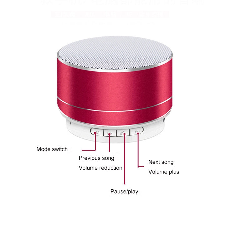 Mini Coluna Bluetooth Sem Fios em Metal