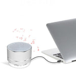 Mini Coluna Bluetooth Sem Fios em Metal
