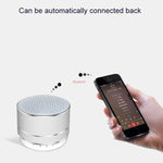 Mini Coluna Bluetooth Sem Fios em Metal