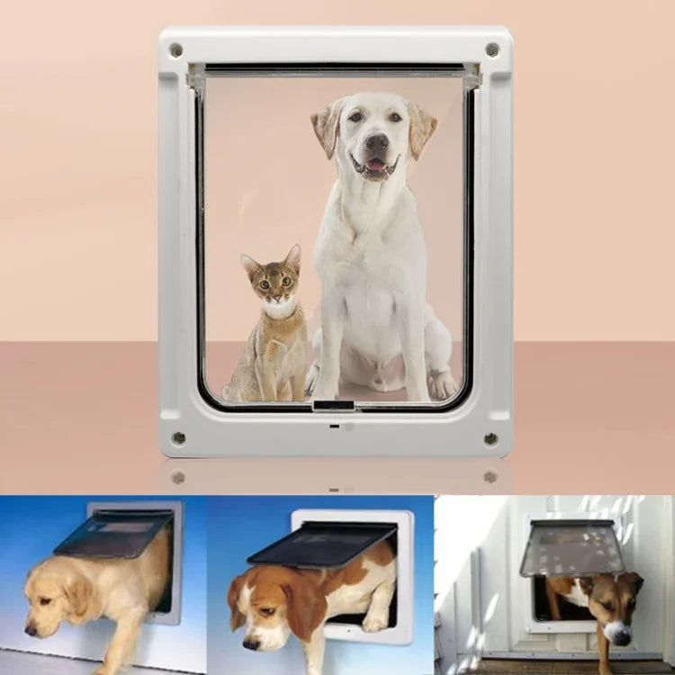 GM-01 Porta para Animais, Suprimentos para Animais, Porta para Cães e Gatos em ABS, GM-01 Branco